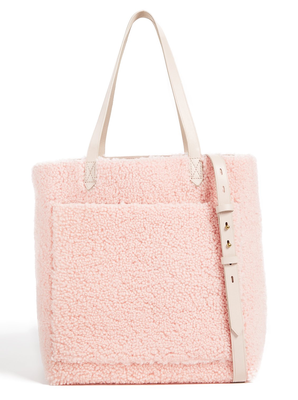 Madewell Medium Transport Tote in Shearling - Avalon Pink